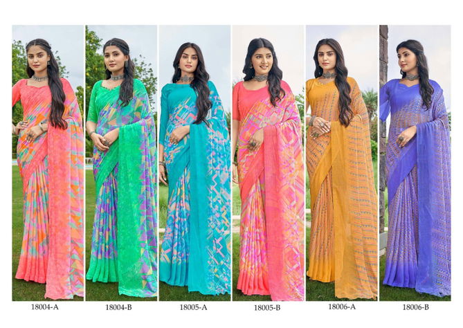 Ruchi Star Chiffon 83 Regular Wear Designer Wholesale Printed Chiffon Sarees